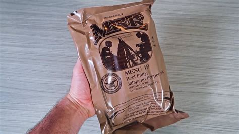 Tasting Us Military Mre Menu Meal Ready To Eat Youtube