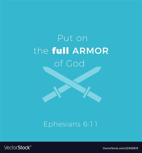 Biblical Phrase From Ephesians 611put On The Full Vector Image