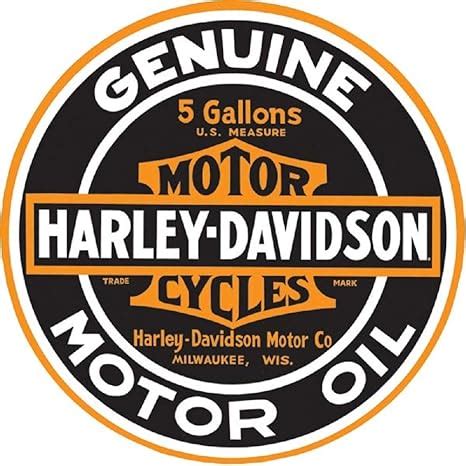 Amazon De Harley Davidson Genuine Motor Oil Inch Round Tin Metal