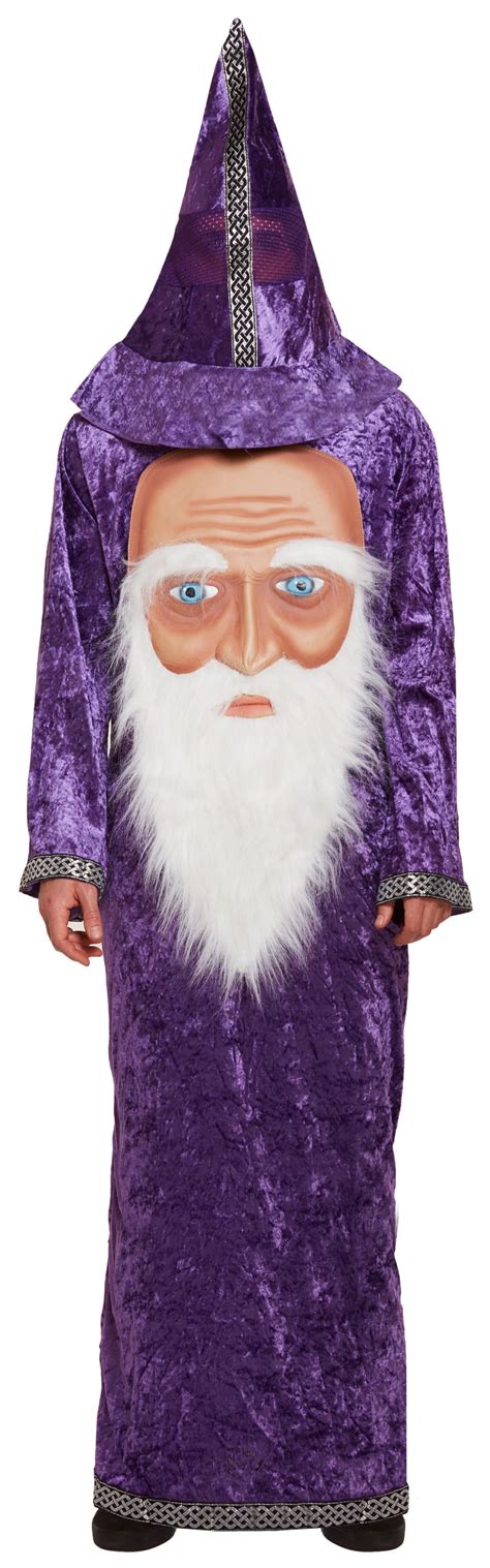 Mens Wizard Jumbo Face Costume