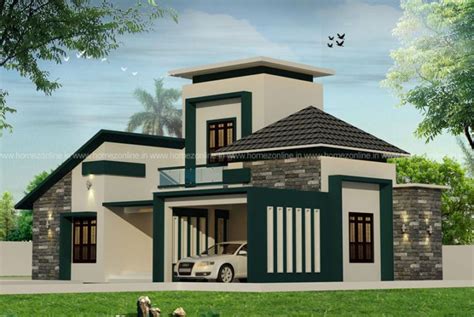 Low Cost House Design With Sloped Roof Porch Homezonline Modern