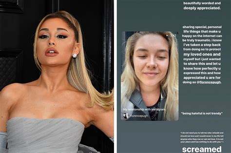 Ariana Grande Claps Back At Florence Pughs Haters After Criticism Over