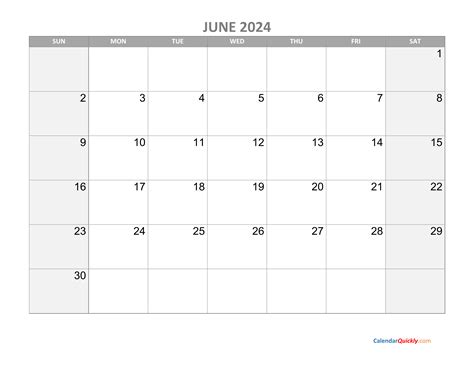 June Calendar 2024 With Holidays Calendar Quickly