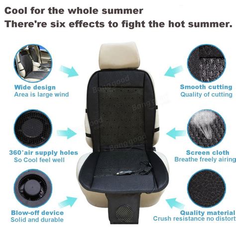 12v Cooling Car Seat Cushion Cover Air Ventilated Fan Conditioned