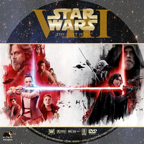 Star Wars The Last Jedi 2017 R1 Custom Dvd Label Dvdcovercom