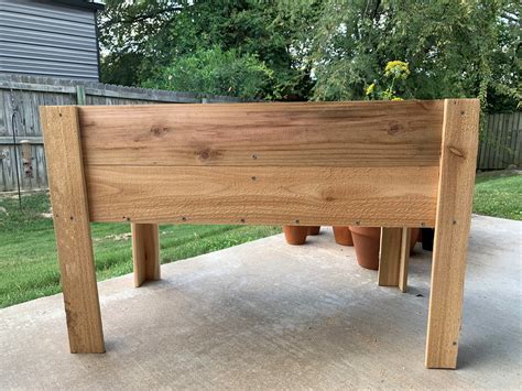 How To Build A Planter Box Using Cedar Fence Pickets Okra In My Garden