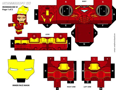 Iron Man Cubeecraft Brinquedos De Papel Caixinhas Para Lembrancinhas