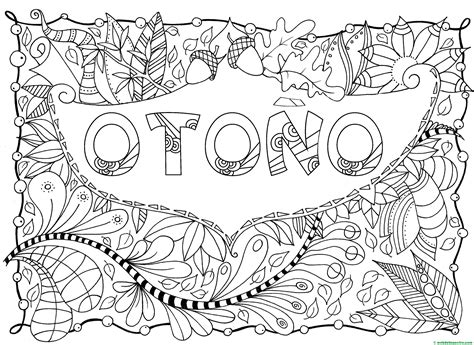dibujo de otoño para colorear-I - Web del maestro
