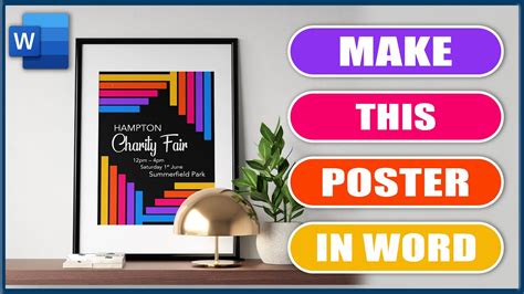Make A Poster In Word Microsoft Word Tutorials Youtube