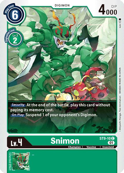 Snimon St9 10 Digimoncardgame Wiki Fandom