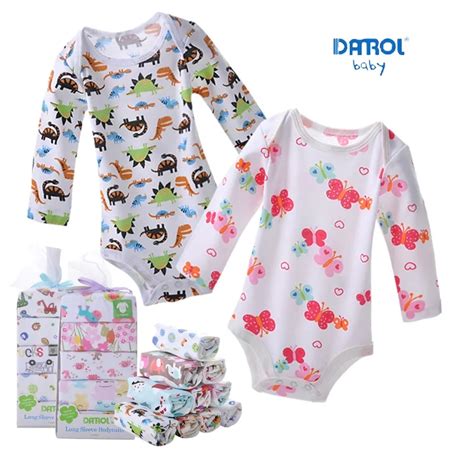 Hooyi Baby Bodysuits Long Sleeve Full Print Body Bebe Baby Boy Clothes