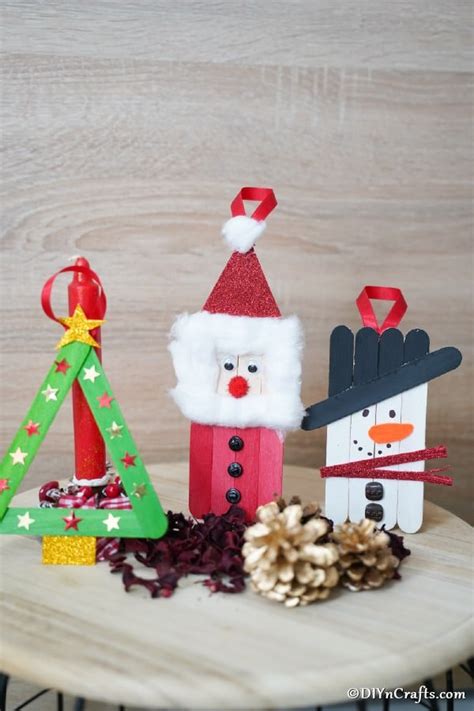 Cute Diy Craft Stick Christmas Ornaments With Video Diy