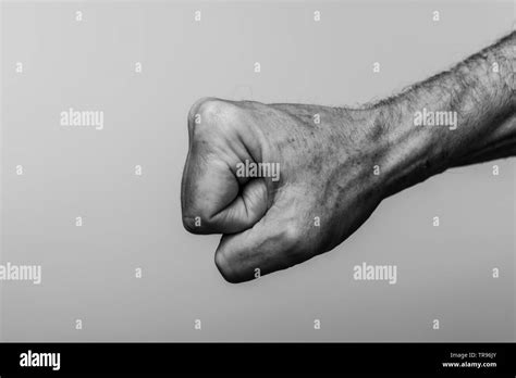 Male Hand Clenched Fist Black And White Stock Photos And Images Alamy