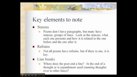 Poetry Structure Analysis - YouTube