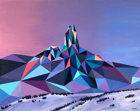 Polygon Art Captures The Vibrant Beauty Of Mountainscapes
