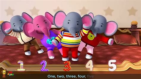 Five Little Elephants Monkeys Jumping On The Bed Kindergarten