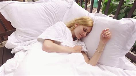 Beautiful Girl Is Sleeping Under Blanket On Stock Footage Sbv 321016157