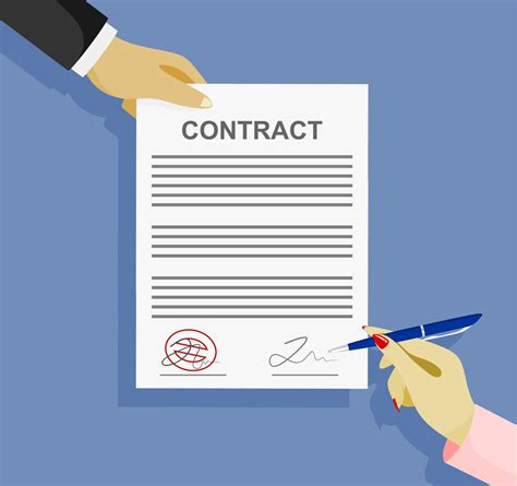 Signed Paper Deal Contract Icon Agreement Pen On Desk Flat Business