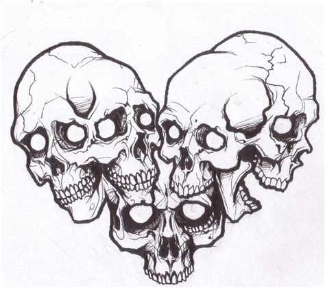 Image Detail For Skull Love Tattoo Design By Demonology Tattoology Tattoo Design Drawings