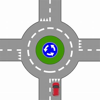 Roundabout Traffic Clipart Road Roundabouts Lights Way