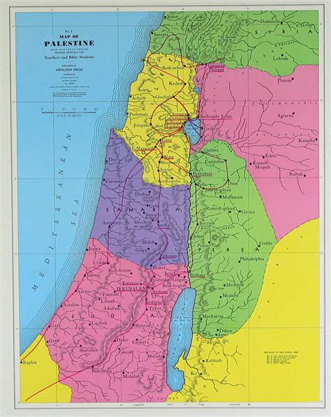 Detailed Palestine New Testament map. Detailed New ...