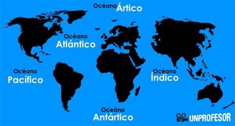 Nombres De Los Océanos Del Mundo ¡con Mapas Continentes Y Océanos