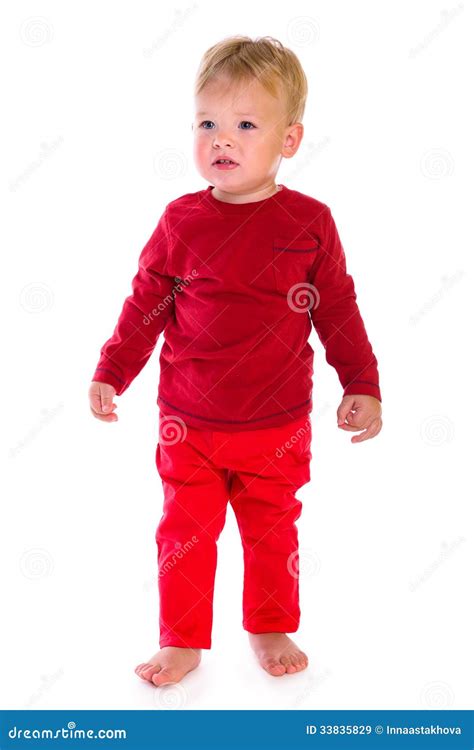 Caucasian Baby Standing Stock Image Image Of Innocence 33835829