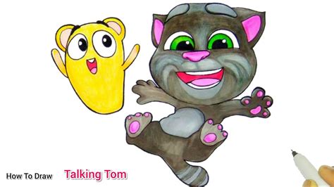 The Best Moments Of Talking Tom How To Draw Talking Tom Happiest