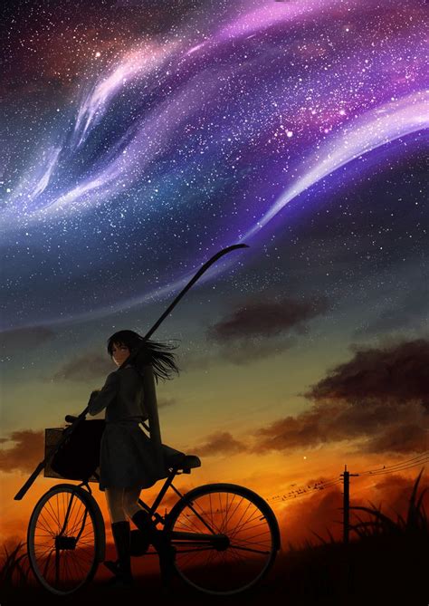 Best Anime Girls On Bicycles Images On Pinterest Anime Girls Bicycles And Bicycle