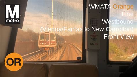 Dc Metro Wmata Orange Line Eastbound Viennafairfax To New