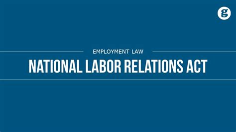 National Labor Relations Act Youtube