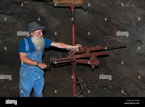 Miner In The Consolidated Gold Mine In Dahlonega Georgia Usa Stock