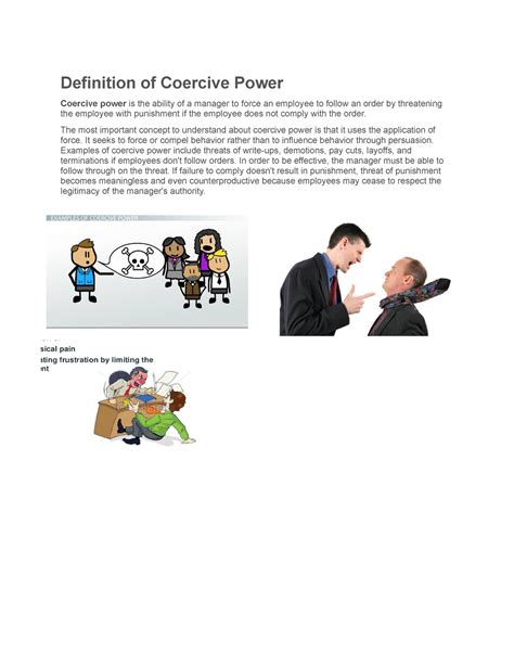 Definition Of Coercive Power Definition Of Coercive Power Coercive