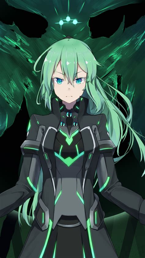 Kuroda Kuwa Crota Destiny Game Armor Blue Eyes Coat Gloves Glowing Green Hair Hair