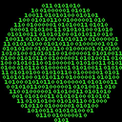 Binary Code Circle Rpixelart