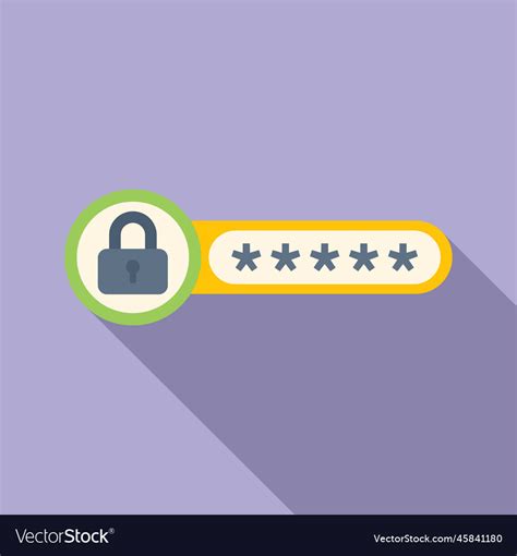 Password Protection Icon Flat Personal Royalty Free Vector