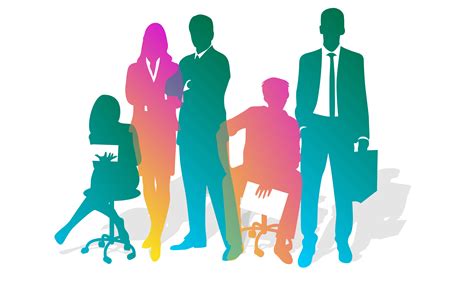 Business Teamwork Silhouette Team Silhouette Figures Png Download