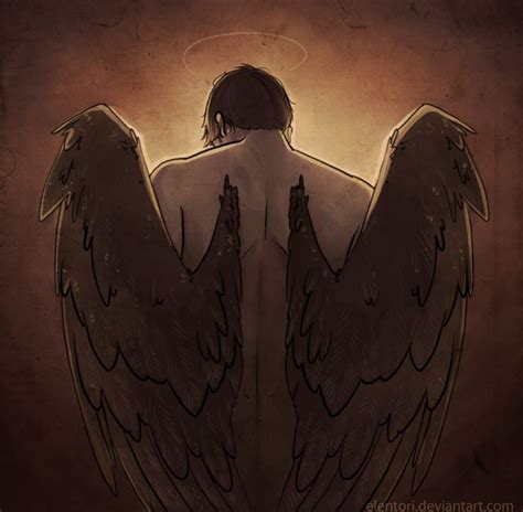 Love His Wings Castiel Fan Art With Images Supernatural Art