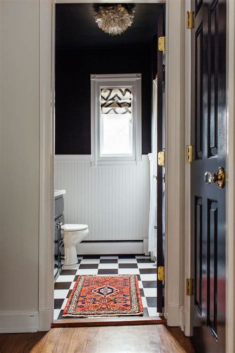 Eclectic Black White Bathroom Before After Artofit