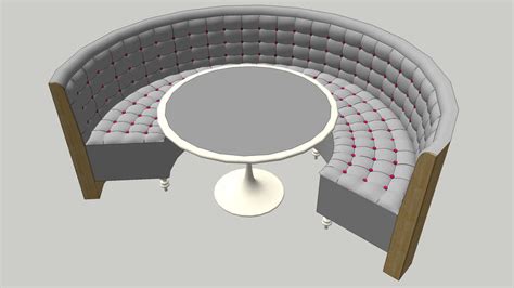Tufted Circular Booth Dining 3d Warehouse