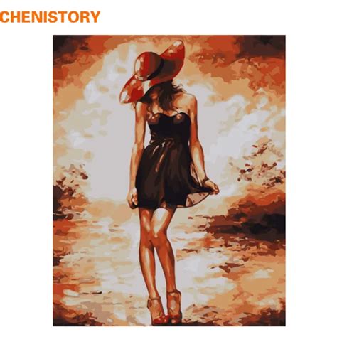 Chenistory Sexy Woman Painting By Numbers Diy Abstract Oil Painting