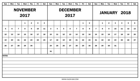 20 November December 2018 Calendar Free Download Printable Calendar