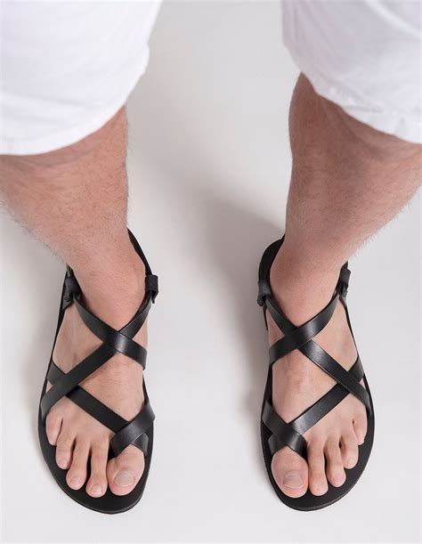 Mens Leather Sandals Strappy Summer Shoes Men Etsy In 2023 Mens Leather Sandals Mens Summer