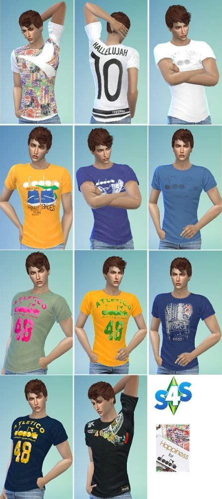 Male T Shirts At Gisheld Sims 4 Updates Sims 4 Clothing Sims 4