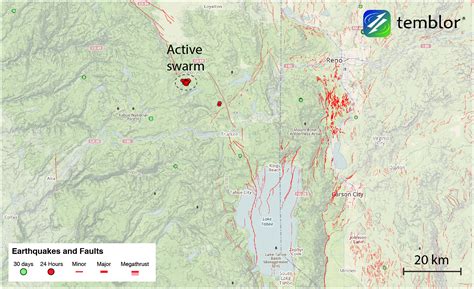 Interactive map of fault activity in california | american san andreas fault wikipedia. California Nevada Earthquake Map