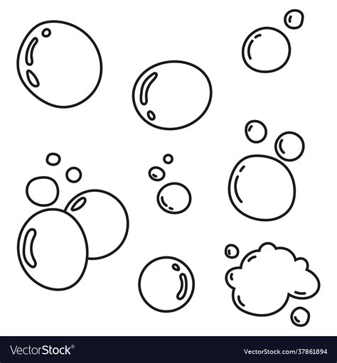 Hand Drawn Soap Bubbles Royalty Free Vector Image