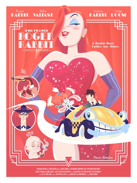 It combines the use of traditional animation and live action, with elements of film noir, and stars bob hoskins. Who Framed Roger Rabbit poster on Behance