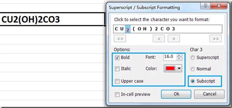 Quickly Format Text Or Characters As Superscript Or Subscript In Excel