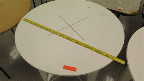 Qty 2 White Wood Round Tables And 1 Round Folding Table White 36