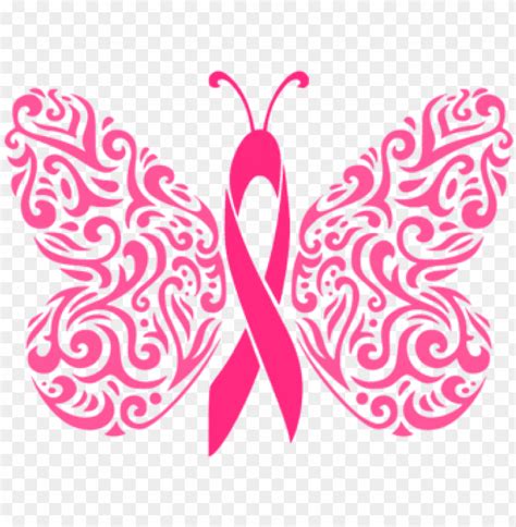 Free download | HD PNG filigree awareness butterfly cancer ribbon svg